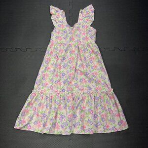 Grace Karin Girls Floral Ruffle Sleeveless Dress With Bow Back 8Y